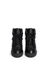 Figure View - Click To Enlarge - ASH - 'Azimut' textured leather high top wedge sneakers