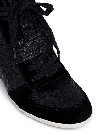 Detail View - Click To Enlarge - ASH - 'Bowie' suede leather high top wedge sneakers