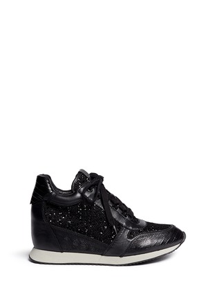 Main View - Click To Enlarge - ASH - 'Dream' sequin crochet wedge sneakers