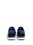 Back View - Click To Enlarge - ASH - 'Hop' suede leather lamé zip sneakers