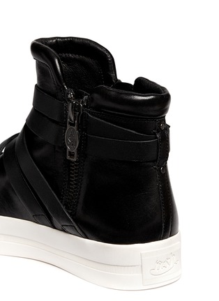 Detail View - Click To Enlarge - ASH - 'Jet' cross strap leather platform sneakers