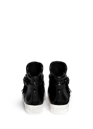 Back View - Click To Enlarge - ASH - 'Jet' cross strap leather platform sneakers