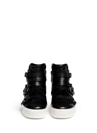 Figure View - Click To Enlarge - ASH - 'Jet' cross strap leather platform sneakers