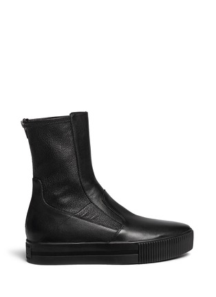 Main View - Click To Enlarge - ASH - 'Kick' contrast leather zip boots