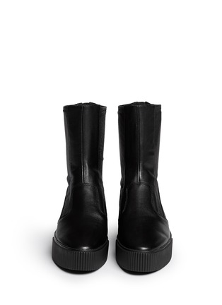 Figure View - Click To Enlarge - ASH - 'Kick' contrast leather zip boots
