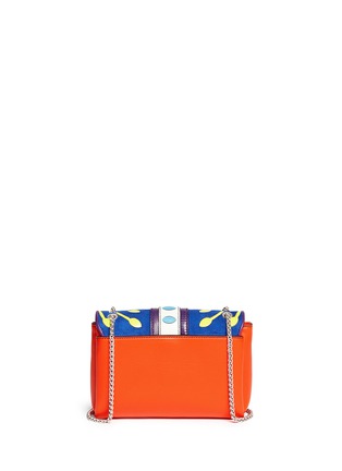 Front View - Click To Enlarge - PAULA CADEMARTORI - 'Carine' mini lizard patchwork suede leather chain bag