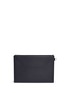Back View - Click To Enlarge - BALENCIAGA - Clip' medium grid textured leather pouch