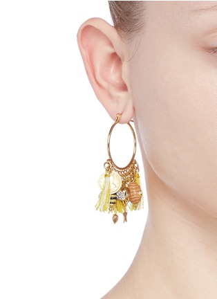 Figure View - Click To Enlarge - VENESSA ARIZAGA - 'Meet Me In The Tropics' hoop earrings