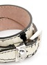 Detail View - Click To Enlarge - ALEXANDER MCQUEEN - Skull loop double wrap snakeskin bracelet