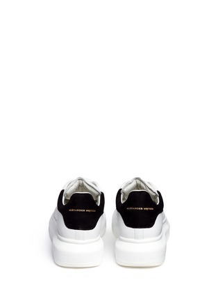 Back View - Click To Enlarge - ALEXANDER MCQUEEN - Chunky outsole suede trim leather sneakers