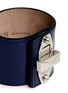 Detail View - Click To Enlarge - ALEXANDER MCQUEEN - Bridge twist lock wide leather bracelet