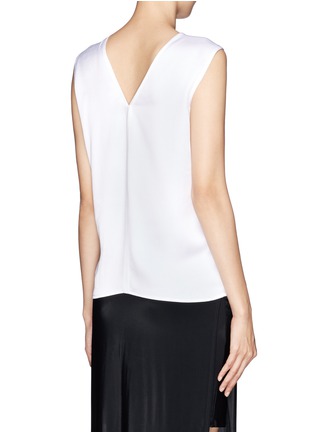 Back View - Click To Enlarge - HELMUT LANG - Contrast chiffon front yoke tank top