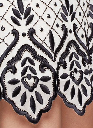 Detail View - Click To Enlarge - ALICE & OLIVIA - Bead embellished boat-neck mini dress