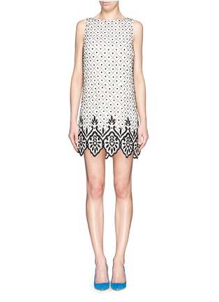 Main View - Click To Enlarge - ALICE & OLIVIA - Bead embellished boat-neck mini dress