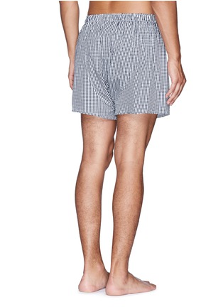 Back View - Click To Enlarge - SUNSPEL - Mini gingham check boxer shorts