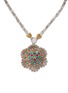 Figure View - Click To Enlarge - BUCCELLATI - Diamond gemstone 18k gold scalloped pendant necklace