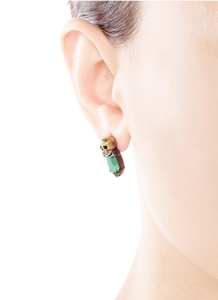 Figure View - Click To Enlarge - IOSSELLIANI - Stone and skull earrings