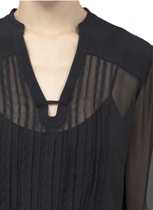 Detail View - Click To Enlarge - DIANE VON FURSTENBERG - Tanyana sheer silk-chiffon blouse