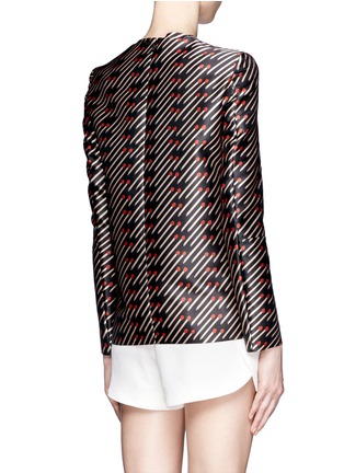 Back View - Click To Enlarge - STELLA MCCARTNEY - Match print satin twill top