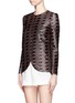 Front View - Click To Enlarge - STELLA MCCARTNEY - Match print satin twill top