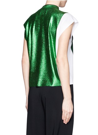 Back View - Click To Enlarge - 3.1 PHILLIP LIM - Metallic foil print knit top