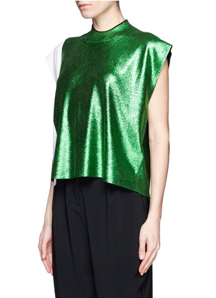 Front View - Click To Enlarge - 3.1 PHILLIP LIM - Metallic foil print knit top