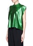 Front View - Click To Enlarge - 3.1 PHILLIP LIM - Metallic foil print knit top