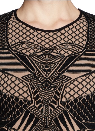 Detail View - Click To Enlarge - RVN - 'Armor' 3D jacquard body-con dress