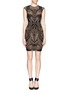 Main View - Click To Enlarge - RVN - 'Armor' 3D jacquard body-con dress