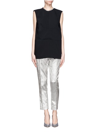 Figure View - Click To Enlarge - ELLERY - Metallic tuxedo pants