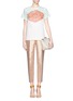Figure View - Click To Enlarge - STELLA MCCARTNEY - Rose appliqué stretch jersey T-shirt