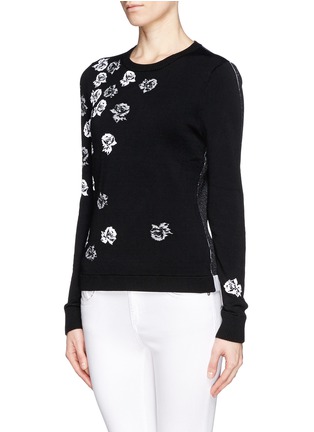 Front View - Click To Enlarge - PRABAL GURUNG - Rose stretch sweater