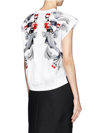 Back View - Click To Enlarge - 3.1 PHILLIP LIM - Tattoo embroidery organza top