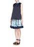 Front View - Click To Enlarge - SACAI - Pleated floral bottom dress