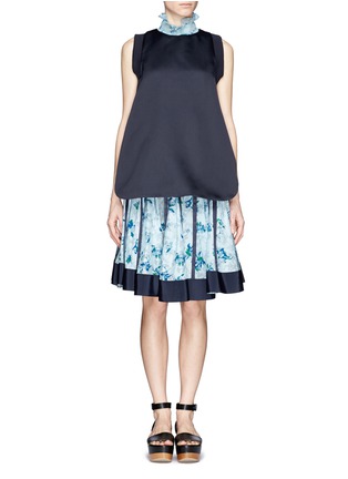 Main View - Click To Enlarge - SACAI - Pleated floral bottom dress