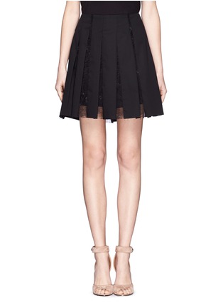 Main View - Click To Enlarge - THAKOON - Lace fold pleat skirt