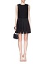 Figure View - Click To Enlarge - THAKOON - Lace fold pleat skirt