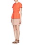 Figure View - Click To Enlarge - VICTORIA, VICTORIA BECKHAM - Belted top combo dress