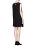 Back View - Click To Enlarge - 3.1 PHILLIP LIM - Whipstitch leather trim dress combo