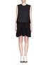 Main View - Click To Enlarge - 3.1 PHILLIP LIM - Whipstitch leather trim dress combo