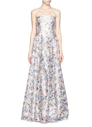 Main View - Click To Enlarge - ALICE & OLIVIA - 'Dreema' strapless floral gown