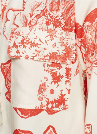 Detail View - Click To Enlarge - STELLA MCCARTNEY - Floral print mandarin collar silk blouse