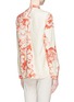 Back View - Click To Enlarge - STELLA MCCARTNEY - Floral print mandarin collar silk blouse