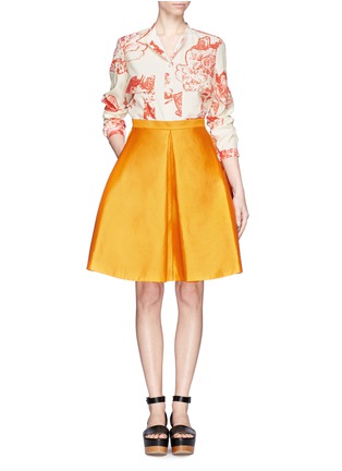 Figure View - Click To Enlarge - STELLA MCCARTNEY - Floral print mandarin collar silk blouse