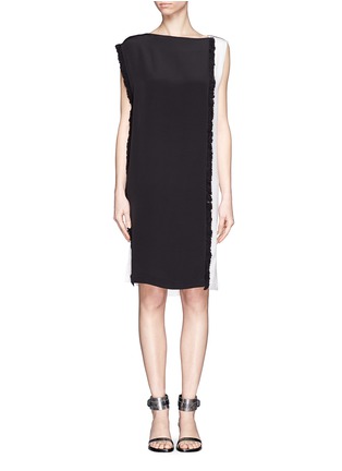 Main View - Click To Enlarge - 3.1 PHILLIP LIM - Colour-block fringe silk shift dress