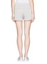 Back View - Click To Enlarge - HELMUT LANG - Leather front roll cuff shorts
