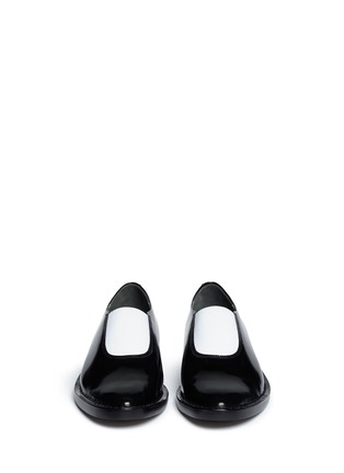 Figure View - Click To Enlarge - ALEXANDER WANG - Darla elastic band leather slip-ons