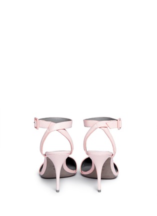 Back View - Click To Enlarge - ALEXANDER WANG - Lovisa embossed ankle strap pumps