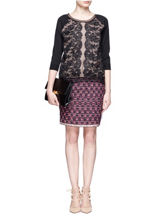 Figure View - Click To Enlarge - LANVIN - Wool-blend tweed skirt