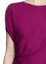 Detail View - Click To Enlarge - LANVIN - Drape cotton-silk knit top
